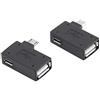 Lazmin112 Mini Adattatore USB 2.0 da 2 pacchi, convertitore Micro USB 2.0 da Femmina a Maschio Convertitore Adattatore da 90 Gradi Convertitore da USB Femmina a Maschio Micro OTG
