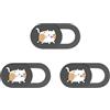 Whltzf 3pcs Cartoon Gattino Coperture Della Macchina Fotografica Webcam Coperture Diapositive Web Camera Del Telefono Della Copertura D
