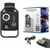 MIOKUKO Nanozoom 200x Magnification Zoom, Nanozoom Cell Phone Lens, High-Tech Clip-On Lens Turns Any Smartphone into a Pro-Microscope with CPL Lens/LED Light, 200x Pocket Microscope Camera (Black)