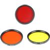Generico Filtro Polarizzatore Circolare, Filtro colorato 52mm Action Camera 58mm Obiettivo DSLR universale Rosso Arancione Giallo Blu(58mm,Red)