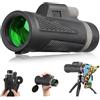 LeGDOr Telescopio monoculare 10-12x50 con prismi BAK4 e obiettivo FMC, mini telescopio portatile con adattatore per smartphone, monocolo impermeabile compatto HD per adulti, bird watching, viaggi, caccia
