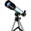 UHVUJDUI Specchi spaziali per telescopio astronomico per principianti, apertura 50 mm 400 mm, dotato di 2 oculari con ingrandimento diverso e lente di montaggio con ingrandimento 1,5X.con treppiede e mirino