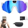 WANWEN 4K HD Baseball Glasses with Camera, 2026 Upgrade Smart Video Recording Glasses, Windproof Outdoor Smart Camera Video Recording Sunglasses & Memory Card for Men Women (Blue,64GB)