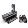 vhbw impugnatura battery grip compatibile con Canon EOS 5D Mark II, 5D Mark 2 fotocamera reflex, incl. ghiera di selezione, plastica/metallo