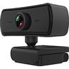 SEVEQIS Webcam 2K 1920 * 1080HD Drive Free Auto Focus Computer PC Webcam Fotocamera girevole for trasmissione in diretta con microfono