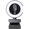 BJdfgE Telecamera USB 4K con luce di riempimento, 2K/1080p messa a fuoco automatica e microfono, webcam girevole for streaming, videoconferenza(1080P)