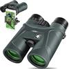 Sarblue Binocolo 10x42 per adulti con adattatore per smartphone, prisma BAK4 e lente FMC, binocolo professionale HD - per bird watching, viaggi, osservazione delle stelle, caccia alla fauna (1042)