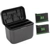 Plyisty Caricatore USB a 2 Canali con Batteria Sostitutiva da 2 Pacchi, Circuito di Protezione Integrato, Supporto Ricarica Rapida PD, capacità Elevata 2500 MAh, per Fotocamera X4