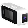 BJdfgE Mini telecamera tascabile indossabile con occhiali, videoregistratore digitale portatile 1080P, corporea, in miniatura montata sulla testa, schermo(CAM with 64GB,White)