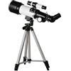 RENYUEH Telescopi astronomici per adulti e bambini per principianti con telescopio rifrattore su treppiede e telescopio portatile a borsa (White Standard)