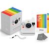 Polaroid Now+ - Fotocamera istantanea i-Type di terza generazione + pacchetto di 8 pellicole a colori i-Type, controllate tramite app Bluetooth, bianco, set di fotocamere Polaroid con panno per la