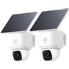 eufy Security SoloCam E30, 2 pezzi, telecamere di sicurezza wireless per esterni, telecamera solare per esterni wireless, panoramica a 360°, tracciamento AI, chiarezza 2K, senza canone mensile