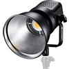 Bresser BR 80SL Luce da studio COB LED 80 W attacco Bowens 5500 K | CRI 95, dimmerabile dal 10 al 100 per cento, 6 effetti luminosi, display LCD, telecomando 30 m, rete o batteria NP F970