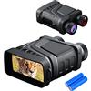 NGBFF Visore Notturno, Binocolo for visione notturna ricaricabile 850nm Infrarossi HD 5X Zoom digitale Telescopio Occhiali notturni for la sorveglianza del campeggio di caccia,per birdwatching, sport all'a