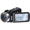 VBESTLIFE Videocamera 4K, Videocamera Vlog UHD 80MP con Zoom Digitale 18x, Schermo da 3 con Rotazione a 270°, da Viaggio con Flash LED