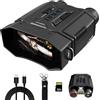Frelisty Occhiali per visione notturna per adulti, zoom 8X, schermo HD da 3 pollici, binocolo ricaricabile da 4000 mAh con fotocamera, scheda da 32 GB, binocolo per visione notturna, regalo per uomini, papà