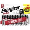 Energizer Max Mignon (AA), batteria alcalina, manganese, 1,5 V, 20 pezzi.