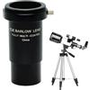 Qzdtue Barlow Lens for Telescope, 1.25-inch Telescope Eyepiece, 5 X Achromatic Lens, Multi-Coated Scope, 1.25 pollici, High-Power Magnifier for Maximum Light Transmission