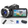 Generic Videocamera 8K 64MP per YouTube con schermo flip da 3, telecomando, scheda SD da 32 GB e due batterie