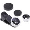 Gatuida Obiettivo per Smartphone 3 in 1 Fish Eye Micro Grandangolare Lente Esterna in Alluminio e Vetro per Telefono Cellulare