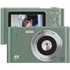 Kavolet Fotocamera Digitale 4K, Videocamera Digitale da 48 MP, Zoom Digitale 16X Rilevamento Facciale Rilevamento Movimento Batteria Flash Incorporata Fotocamera Tascabile per Bambini e
