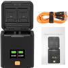 Aumotop Custodia di Ricarica per Batteria NP-W126 Scatola di Ricarica Rapida PD per Fotocamere Caricatore Doppio Slot con Schermo OLED Utenti X100VI XS10 XT30 A5