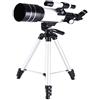 HAILM Telescopio Per Principianti Astronomia,300Mm Lunghezza Focale 70Mm Caliber Deep Space Telescopi Per Adulti, Portable Travel Essential, Per Amici Familiari Per Natale Regali,Bianca
