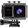 SXFJF Action Camera, Microfono 4K 30FPS 20MP EIS Esterno WiFi della Macchina Fotografica di Sport Largo di 170 Gradi di Angolo di Vista 2.4G Telecomando, per Il Live Streaming di Stabilizzazione