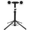 VBESTLIFE Treppiede per Tracciamento Automatico del Volto con Luce, Treppiede Allungabile per Selfie con Rotazione a 360° e Telecomando Wireless, Supporto per Telefono per Selfie Vlogging