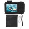 Pongnas Fotocamera Impermeabile Doppio Schermo Zoom Ottico 10x 4K 65MP Fotocamera Subacquea Messa a Fuoco Automatica per lo Snorkeling (BLACK)