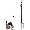 Generic Supporto per telefono da terra - Treppiede telescopico da esterno | Supporto portatile per smartphone con picchi di terra per trasmissioni in diretta fotografia