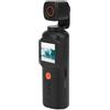 Plyisty Videocamera Portatile 2K, Obiettivo Grandangolare Ultra HD 3840x2160 Testa Rotante a 350°, con Stabilizzazione Multiasse, per la Registrazione di Viaggio