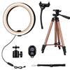 BEPM Luce ad anello di riempimento luce ad anello per trucco 10 pollici selfie anello luce con 50 pollici treppiede stand e supporto per telefono per trucco Live Stream Led fotocamera anello luce con