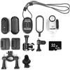 HERCHR 1080p Tiny Action Camera, videocamera per lenti ad angolo largo 120 ° a 120 ° con clip posteriori del cordino magnetico per attività sportive all'aperto (Nero)