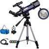 YangRy Professional Telescope for Adults, 70mm Aperture 400mm Focal Length Astronomical Portable Refractor Telescopes for Kids and Beginners, with Adjustable Tripod 2 Eyepieces Phone Mount YangRy