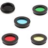 Tenlacum Set di filtri per telescopio astronomico da 3,2 cm, con pianeta, luna, nebulosa, stella, cielo, rosso, verde, blu, giallo, nero (5 colori)