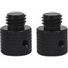 FEICHAO 2 adattatori a vite da 1/4-20 femmina a M5 M6 M8 M10 maschio a vite con foro laterale di rinforzo per accessori cardanici per fotocamera treppiede (da 1/4-20 a M10-1,5)