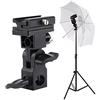Generic Supporto per Ombrello Flash Staffa per Supporto Luce Robusta e Durevole per la Fotografia di Foto e Video, Si Adatta Alla Maggior Parte dei Supporti per Luci o Treppiedi Standard,