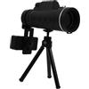 jojofuny Monocolo Portatile Nero 40x60 Compatto Messa a Fuoco Manuale una Mano in Abs e Lega di Alluminio Treppiede per Fotografia Mobile e Osservazione Natura