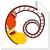 DIYthinker Roller Coaster Amusement Park Illustration occhiali panno di pulizia del pulitore dello schermo 5PCS Gift
