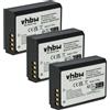 vhbw 3x batteria compatibile con Canon EOS 1100D, 1D X, 1D X Mark II, 2000D, 1200D, 3000D, 4000D, 1300D, 1500D fotocamera (800mAh, 7,2V, Li-Ion)