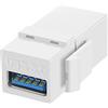 fxwtich Adattatore USB 3.0 da femmina a femmina rotante femmina a connettore per porte estensibili senza sforzo Facile installazione bianco