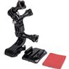 SHINEOFI Kit Accessori per Action Cam Sgancio Rapido Nero Gp64 | Set Base 1 Kit, Plastica e Metallo, per Superfici Curve, Ciclismo e Viaggi su Strada