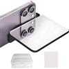 Generic Specchietto retrovisore universale per telefono, 11,5 x 8 x 1 cm, con clip in vetro HD, antiriflesso con rotazione a 360°, accessorio leggero e portatile, regolabile, per selfie, videoconferenze