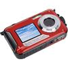 Yunseity Fotocamera Subacquea, Fotocamera Resistente all'acqua da 11 Piedi 2,7 K 48 MP per lo Snorkeling (rosso)