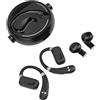 HUSHUI Auricolari Wireless 2 in 1, Gancio per L'orecchio 5.3 e Auricolari Normali con IPX5, Tecnologia Direzionale DT5.0, per lo Studio del Lavoro di Fitness Sportivo (Nera)
