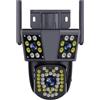 Yhytgbhk Telecamera WiFi 2K 4MP Telecamera for videosorveglianza con zoom 10X for esterni CCTV Tripla lente Triplo schermo Ai Track(4MP Camera Add 32G)