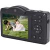 Elprico Fotocamera Digitale, Fotocamera AutoFocus 4K per Fotografia, Fotocamera Digitale Compatta Portatile da 75 MP con Zoom Digitale 16x Integrato in Flash Lente per Adolescenti per (64GB)