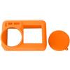 Plyisty Cover in Silicone per Action Camera, Custodia Protettiva Antipolvere Impermeabile con Design del Foro Preciso, per Action Camera (ORANGE)