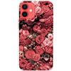 MUTOUREN Cover per iPhone 12 Pro Max Custodia in Silicone TPU Trasparenti Ultra Sottile Antigraffio Antiurto Protettivo Case con Pellicola Proteggi Schermo, Rosa Rossa